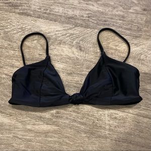 Black Knotted Bikini Top